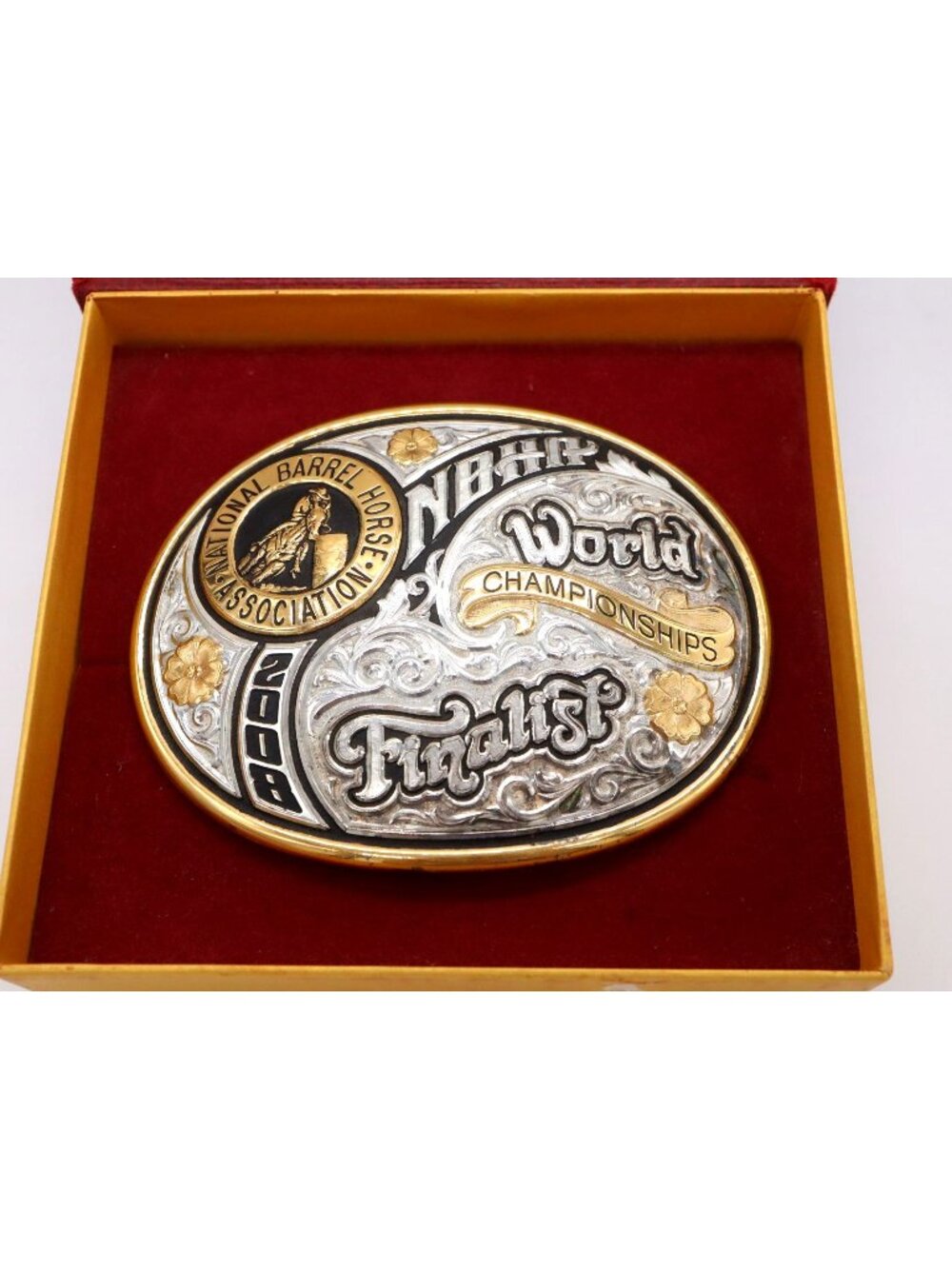 2008 Gist NBHA World Championships Finalist Solid Bronze Buckle w/ Box